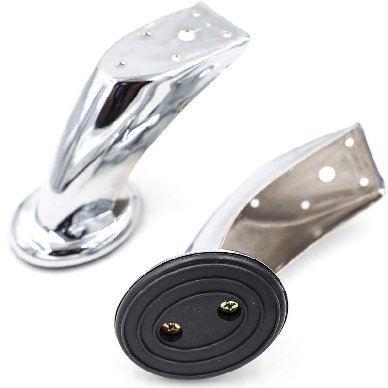 DiER 4 x Chrome Metal Sofa Leg Replacement Leg Chairs Wardrobe Feet Strong Chair Leg 120mm - Image 3